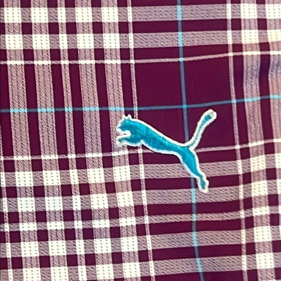 Puma Men's Purple Blue Plaid Golf Shorts sz 34 - Picture 5 of 11